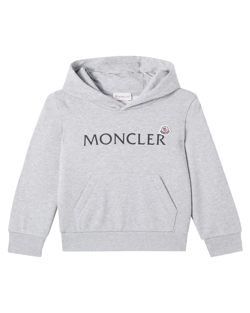 Moncler Hoodie aus Baumwoll-Jersey Grau