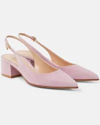 Gianvito Rossi Slingback-Pumps Piper 45 aus Veloursleder Pink