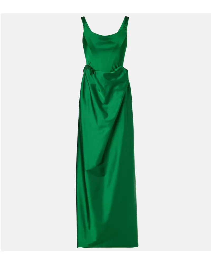 Vivienne Westwood Robe Nova Camille aus Satin Grün