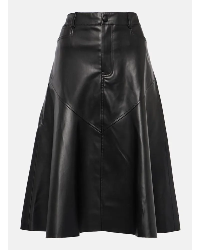 Proenza Schouler White Label Midirock Jesse aus Lederimitat Schwarz