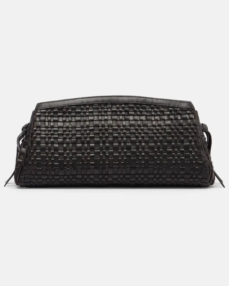 STAUD Clutch Maude aus Leder Braun