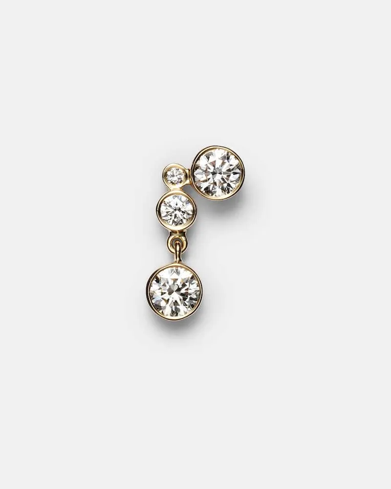Sophie Bille Brahe Einzelner Ohrring Stella Diamant aus 18kt Gelbgold mit Diamanten Gold