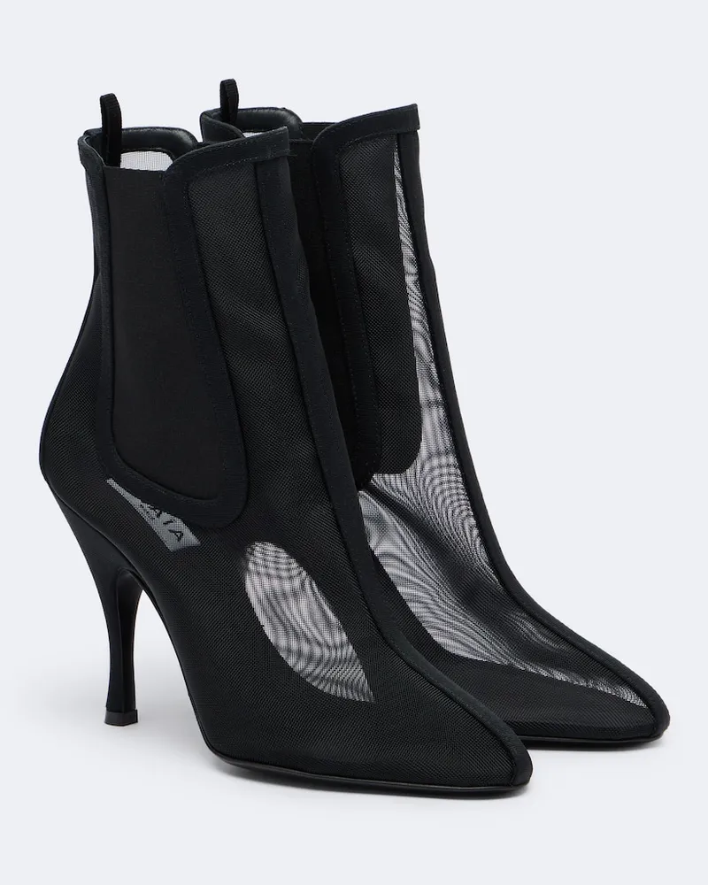 Alaïa Alaïa Ankle Boots aus Mesh Schwarz
