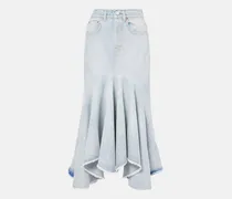 Midirock Godet aus Denim