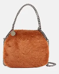 Stella McCartney Schultertasche Falabella aus Faux Fur Beige