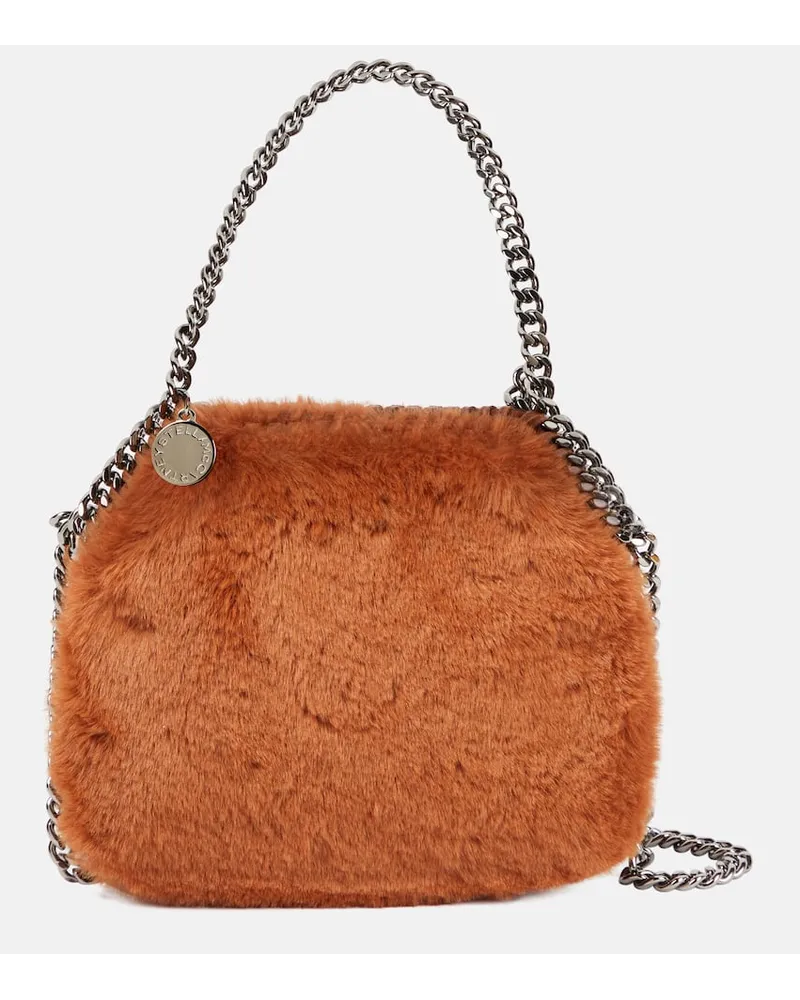 Stella McCartney Schultertasche Falabella aus Faux Fur Beige