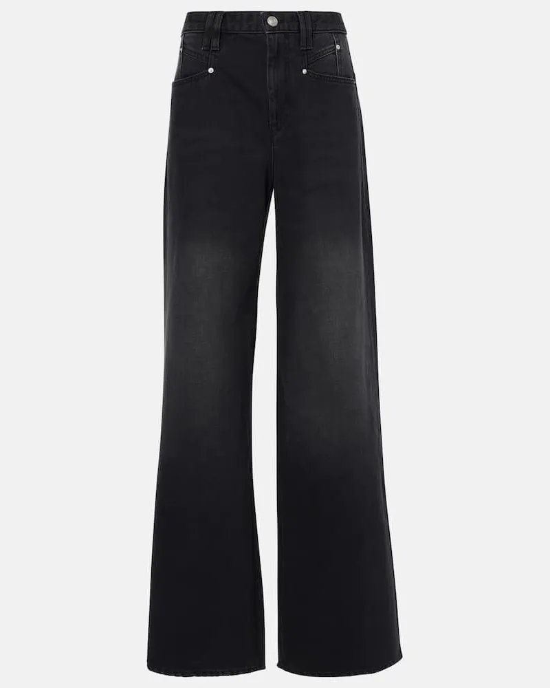 Isabel Marant Wide-Leg Jeans Lemony Schwarz