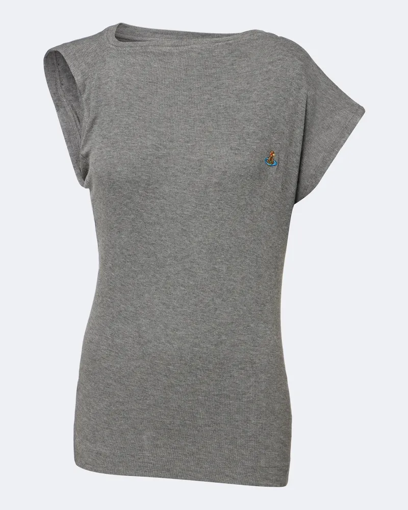 Vivienne Westwood Top Hebo aus Rippstrick Grau