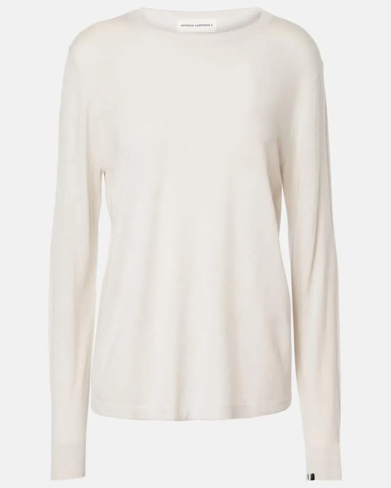 extreme cashmere Pullover Selfie aus Wolle und Kaschmir Grau