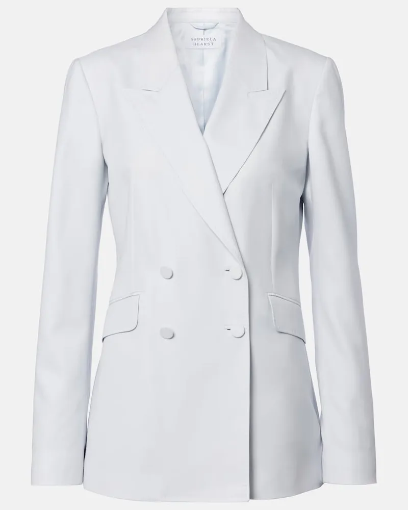 Gabriela Hearst Blazer Angela aus Wolle und Seide Blau