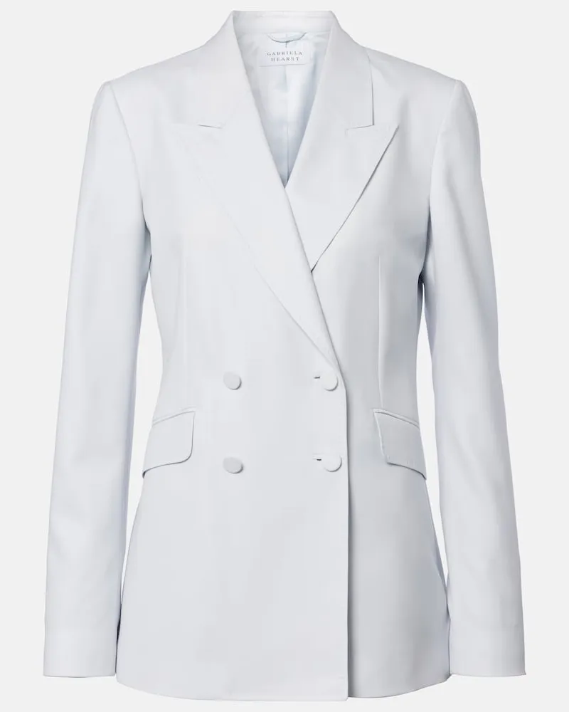 Gabriela Hearst Blazer Angela aus Wolle und Seide Blau