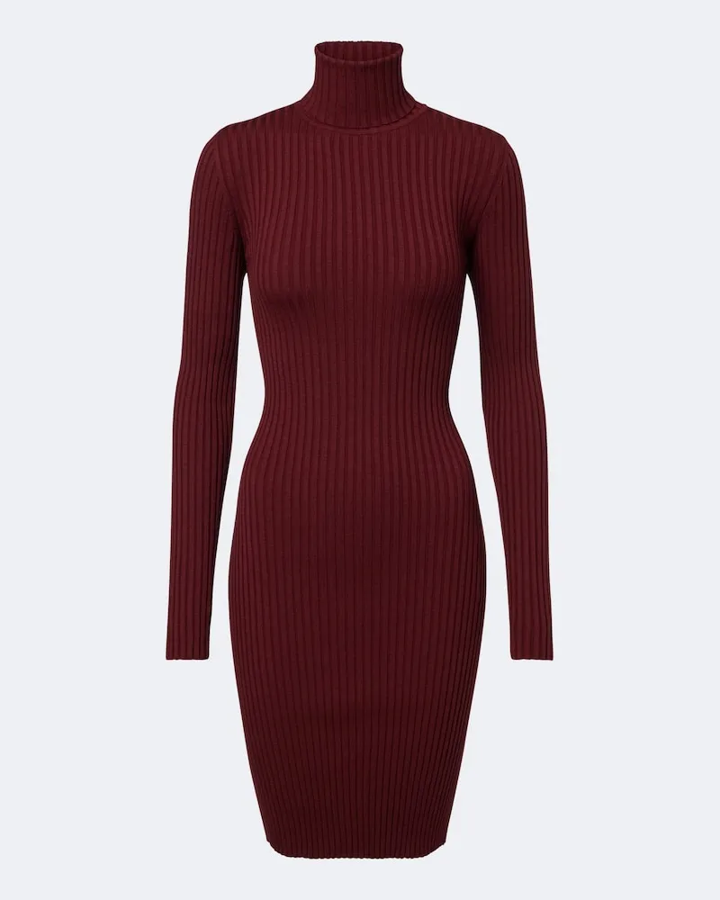 Wolford Minikleid aus einem Woll- und Baumwollgemisch Burgunderrot