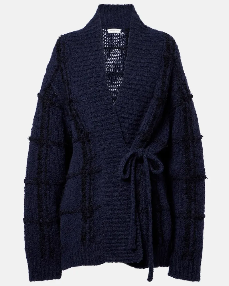 Dries van Noten Cardigan aus Wolle Blau