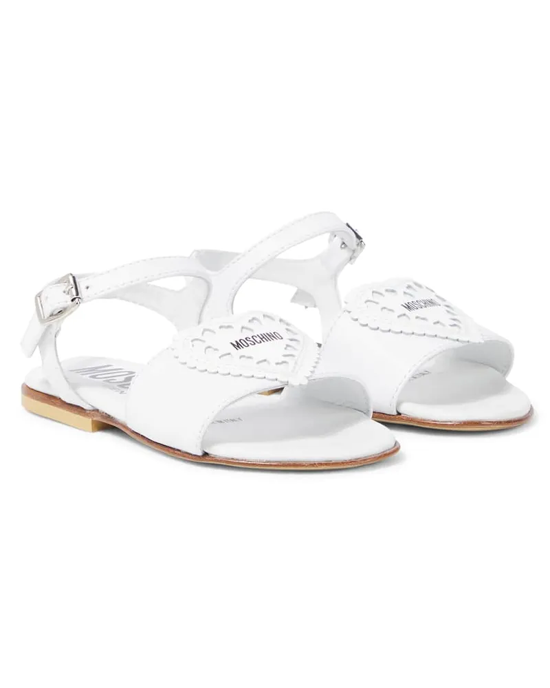 Moschino Sandalen aus Leder Weiß