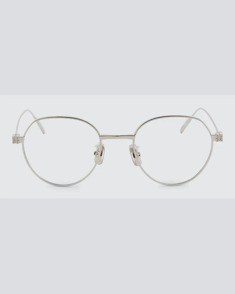 Givenchy Runde Brille 4G Silber
