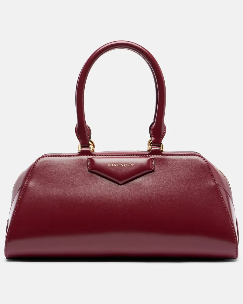 Givenchy Tote Bag Antigona Cube Small aus Leder Burgund