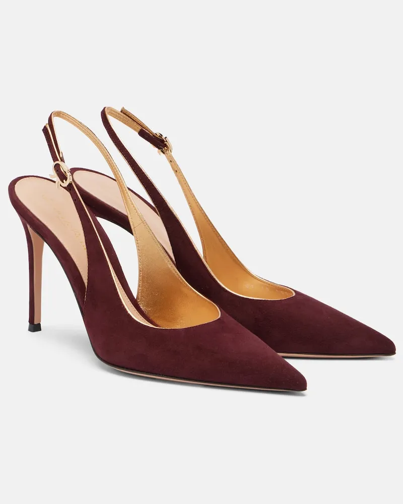 Gianvito Rossi Slingback-Pumps Ribbon Sling 95 Burgunderrot