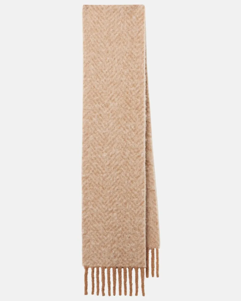 Loro Piana Schal aus einem Alpakawollgemisch Beige
