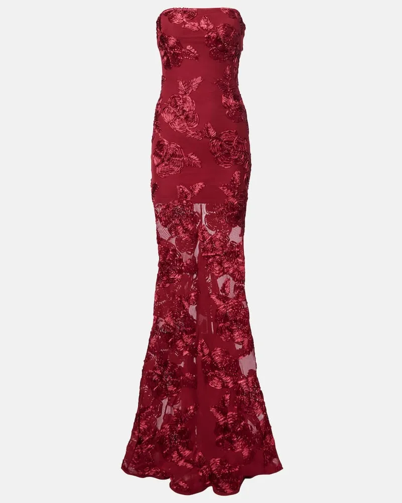 ROTATE Birger Christensen Robe Burgunderrot