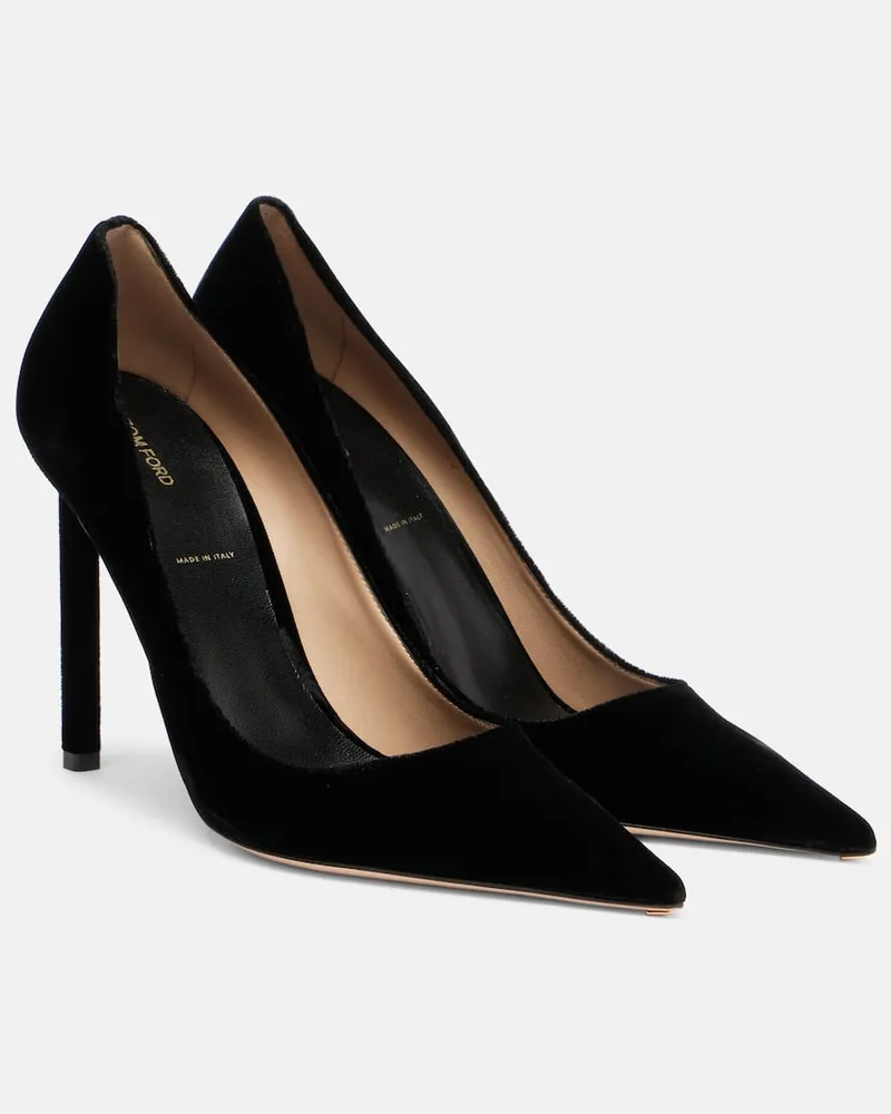 Tom Ford Pumps Betty 105 aus Samt Schwarz
