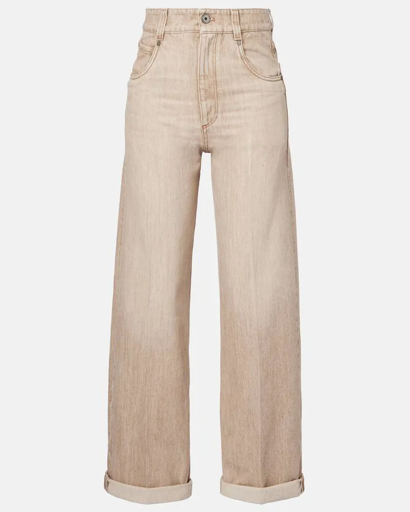 Brunello Cucinelli Wide-Leg Jeans Blau