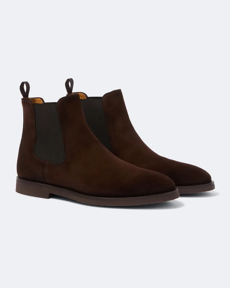 Magnanni Chelsea Boots aus Veloursleder Braun