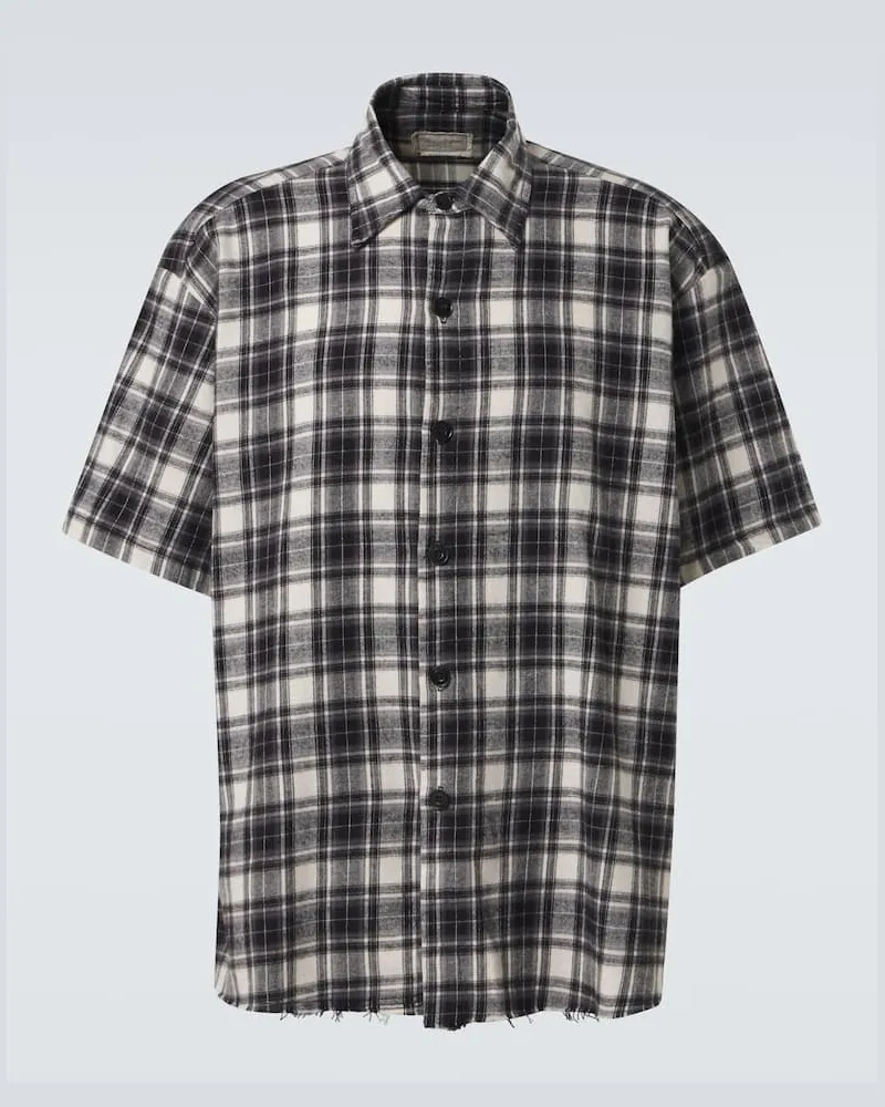 Greg Lauren Hemd aus Baumwolle Schwarz