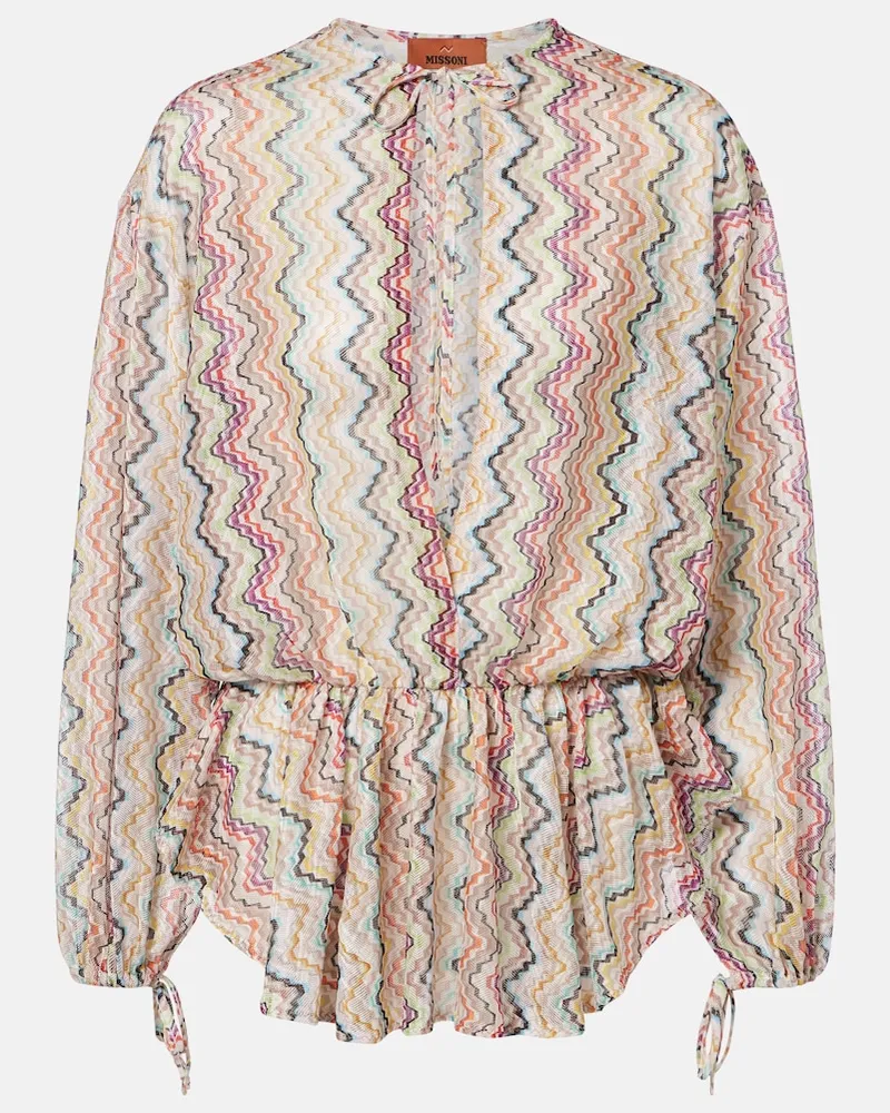 Missoni Top aus Häkelstrick Multicolor