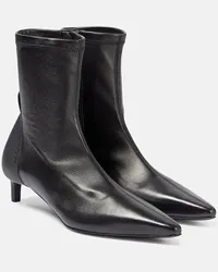 Courrèges Courreges Ankle Boots Scuba aus Leder Schwarz