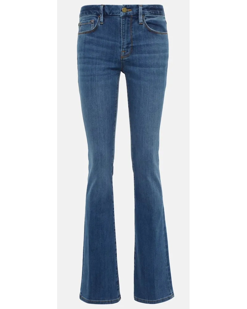 Frame Denim Mid-Rise Jeans Le Mini Boot Blau