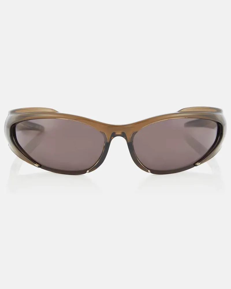Balenciaga Ovale Sonnenbrille Braun