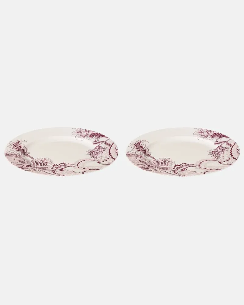 Etro Set Bloom aus zwei Platztellern Pink