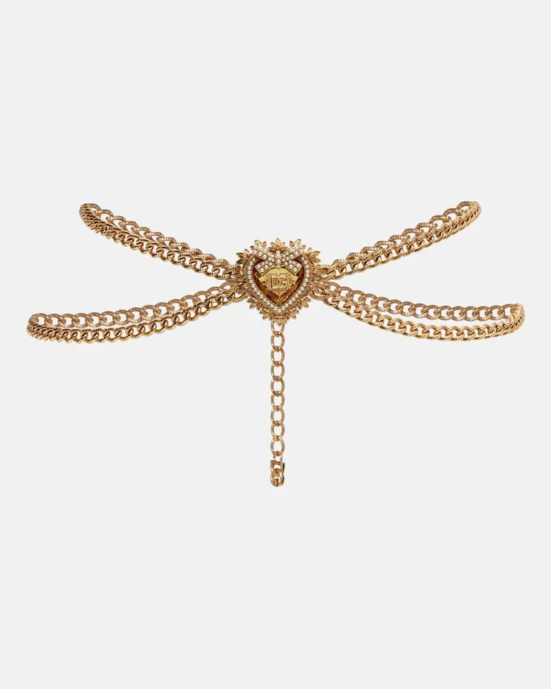 Dolce & Gabbana Verzierter Kettengürtel DG Gold