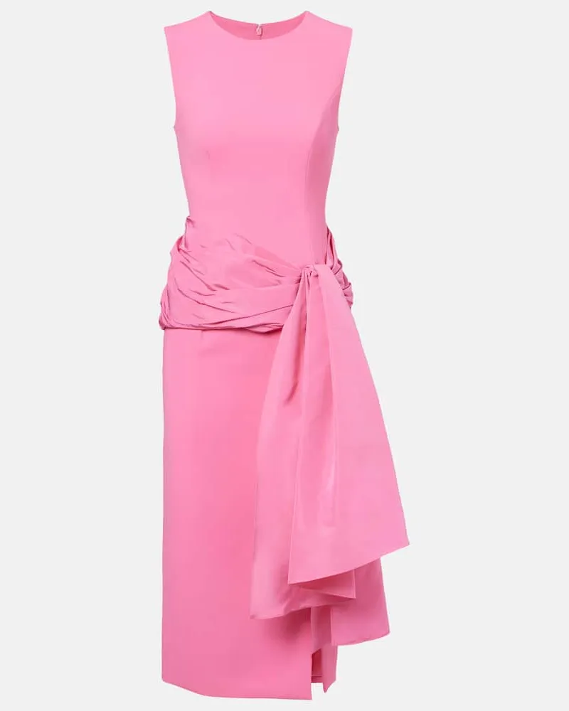 Carolina Herrera New York Cocktailkleid aus Crêpe mit Seide Rosa