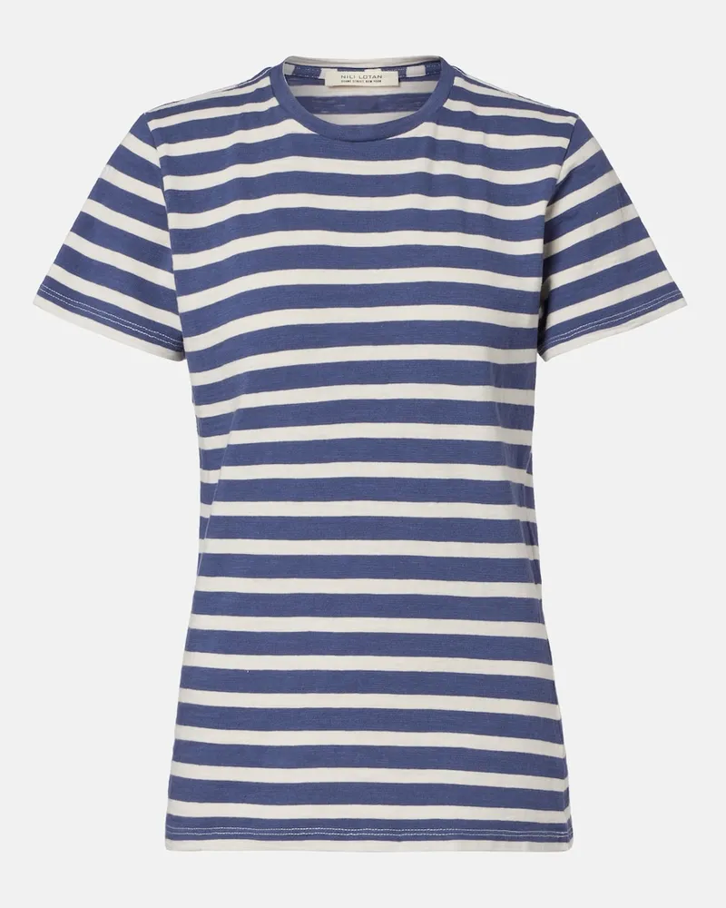 Nili Lotan T-Shirt Lana aus Baumwoll-Jersey Blau