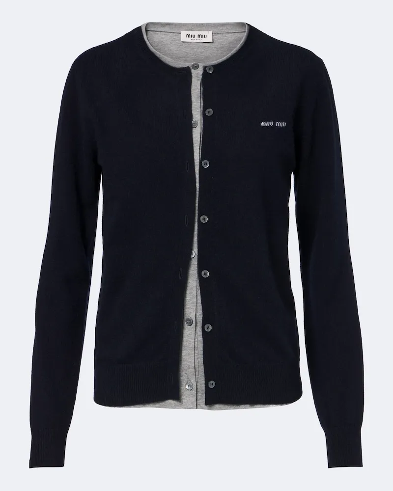 Miu Miu Cardigan aus Kaschmir Blau