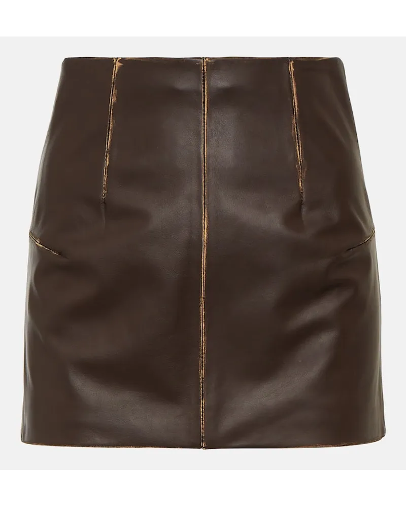 Maison Margiela Minirock aus Leder Braun