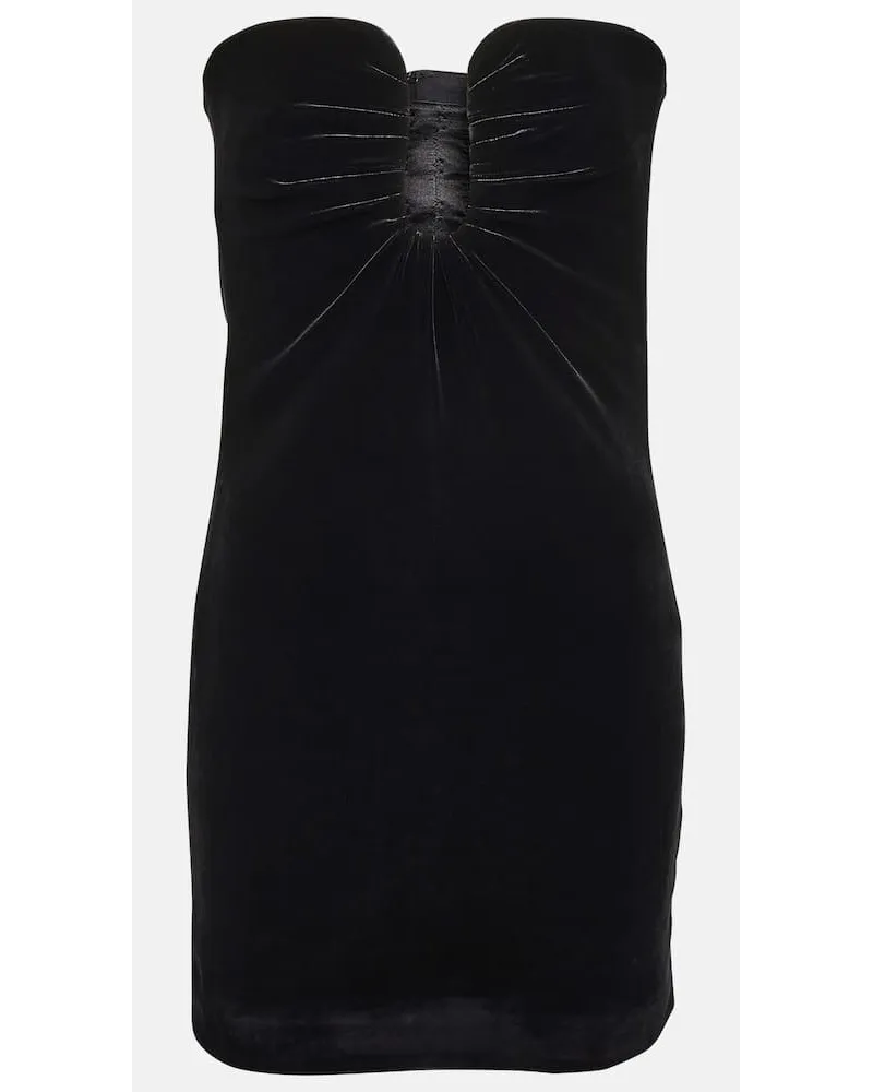 Roland Mouret Minikleid aus Samt Schwarz