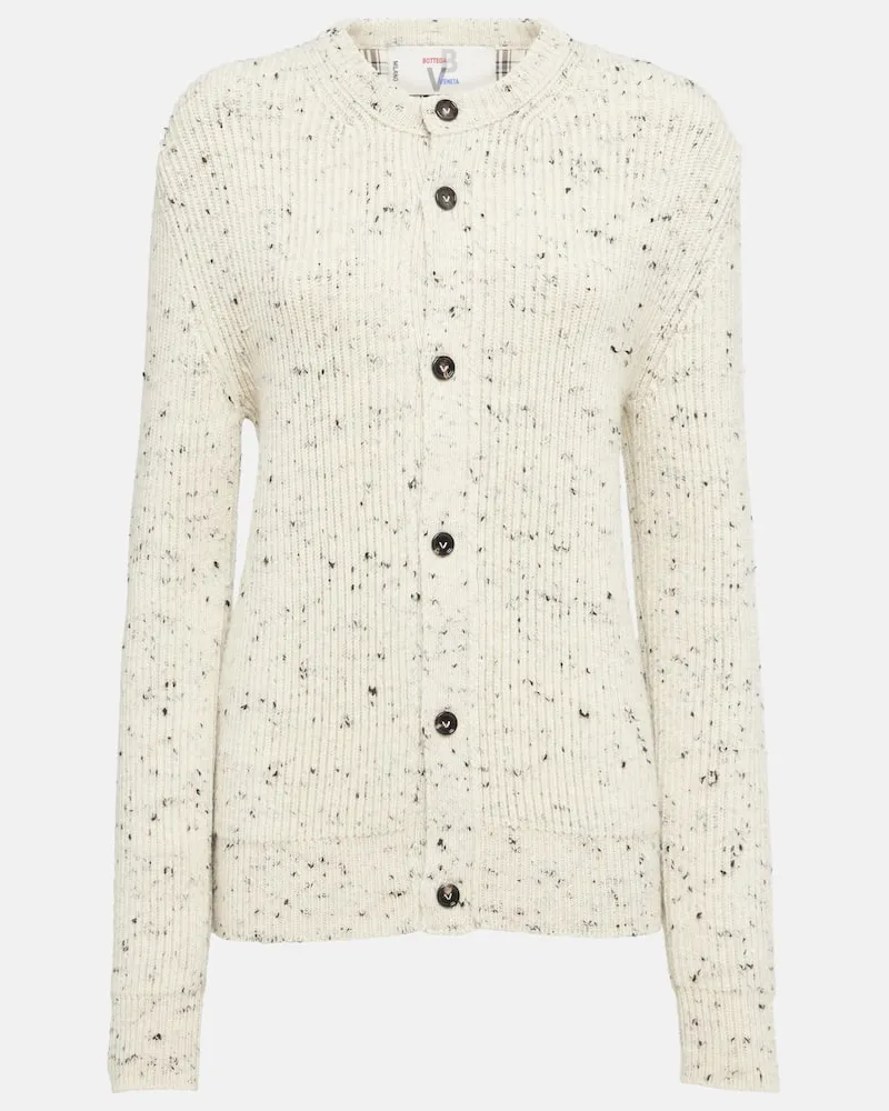 Bottega Veneta Oversize-Cardigan aus Wolle Weiß