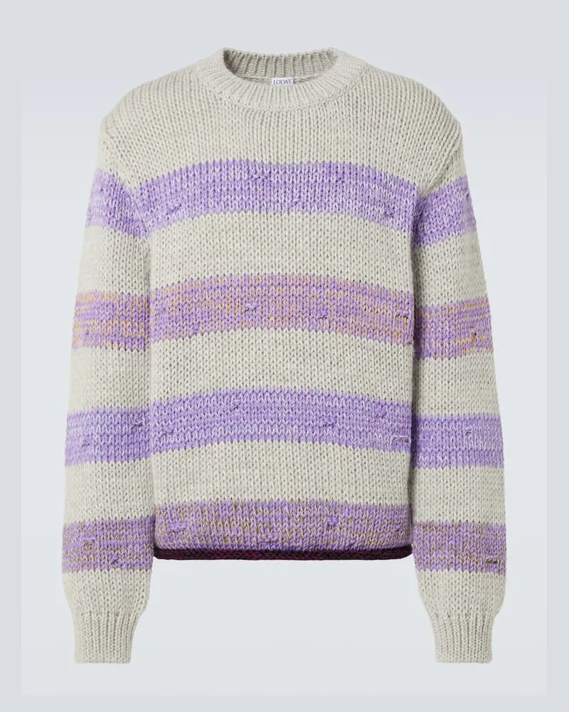 Loewe Pullover aus Wolle Lila