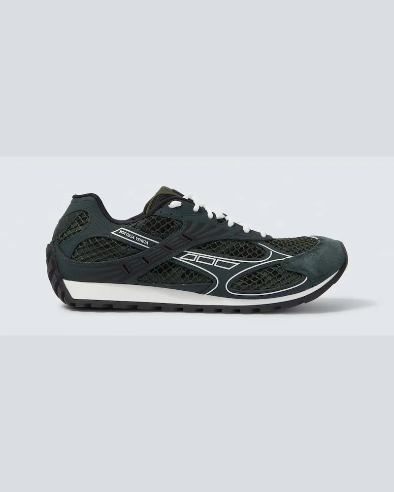 Bottega Veneta Sneakers Orbit mit Veloursleder Grün