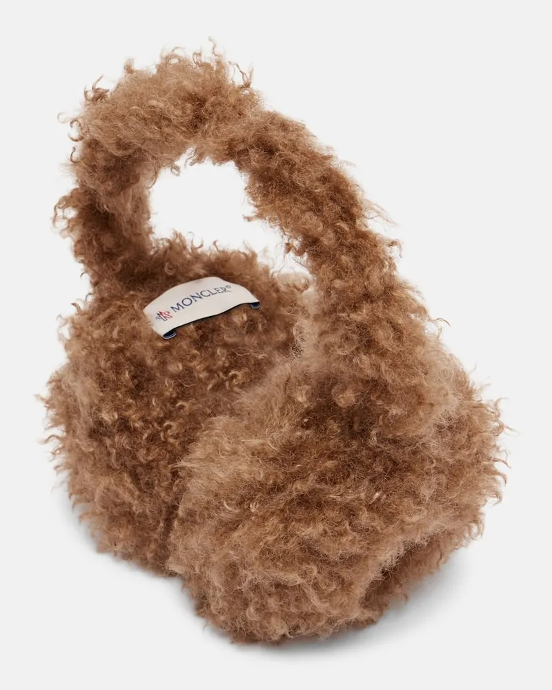 Moncler Ohrenwärmer aus Teddyfleece Braun
