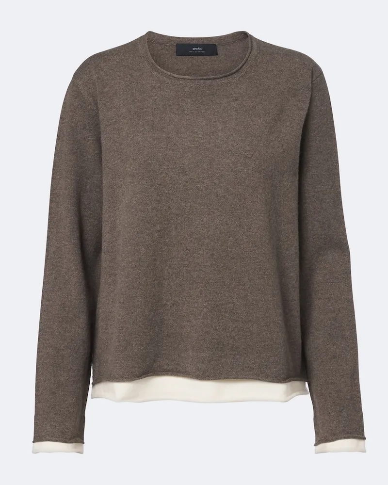 arch4 Pullover Finley aus Kaschmir Grau
