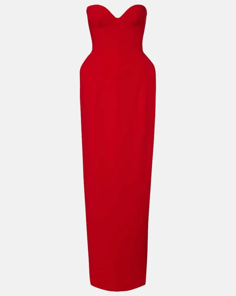 Magda Butrym Robe aus einem Wollgemisch Rot