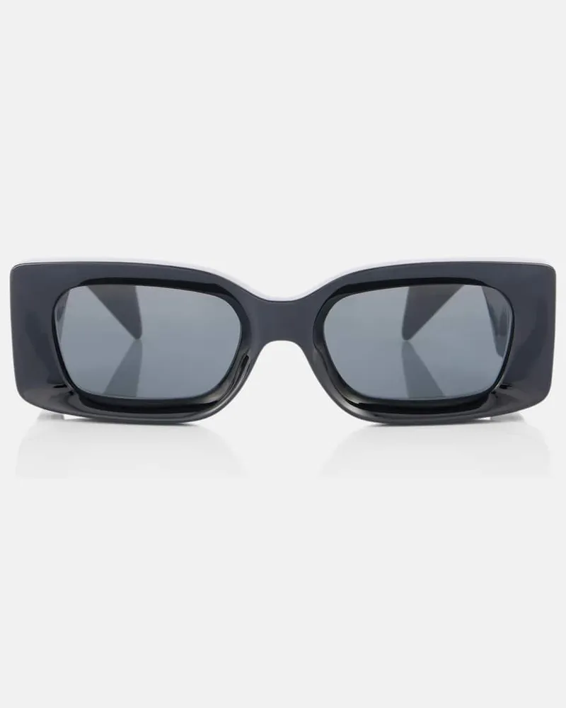 Versace Eckige Sonnenbrille Schwarz