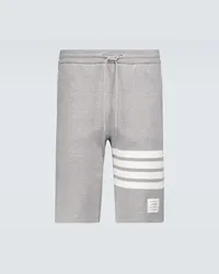 Thom Browne Shorts 4-Bar aus Baumwolle Grau