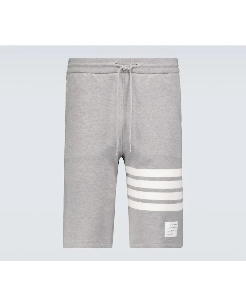 Thom Browne Shorts 4-Bar aus Baumwolle Grau