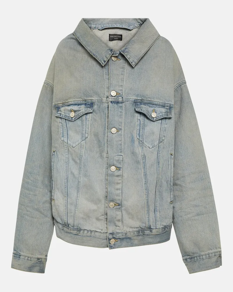 Balenciaga Oversize-Jeansjacke Blau
