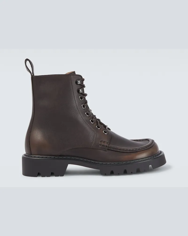 Loewe Schnürstiefel Sierra aus Leder Braun