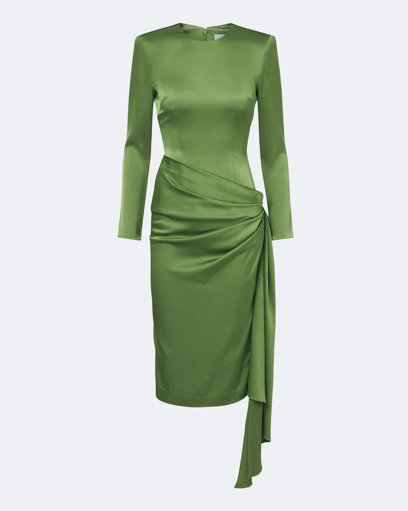 Alex Perry Midikleid aus Crêpe-Satin Grün